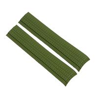 CHCWR Banda di orologi in gomma morbida Aquanaut si adatta al silicone 5164A 5167A 5168A 21mm Cingciola con fibbia pieghevole (colore: fibbia verde-no, dimensione: 21mm)