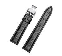 CHCWR Bande di orologi in pelle con fibbia di schieramento per la banda WTACH maschile e Watch's Watch Starp 18mm 19mm 20mm 21mm 22mm 23mm 24mm