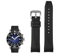 CHCWR Bande di orologi in silicone 22 mm per tissot T120417 T120407 Quarzo quadrante in gomma Sport Men Watch Strap Watchband impermeabile