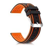CHCWR Bande di orologi in silicone subacquei Modello Sostituzione della sostituzione della gomma cinghia 20mm 22mm 24mm 26 mm Waterproof Line Bicolor Silver Fibbia per uomini e donne Sport