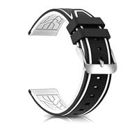 CHCWR Bande di orologi in silicone subacquei Modello Sostituzione della sostituzione della gomma cinghia 20mm 22mm 24mm 26 mm Waterproof Line Bicolor Silver Fibbia per uomini e donne Sport