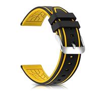 CHCWR Bande di orologi in silicone subacquei Modello Sostituzione della sostituzione della gomma cinghia 20mm 22mm 24mm 26 mm Waterproof Line Bicolor Silver Fibbia per uomini e donne Sport