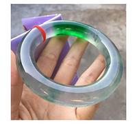 CHCWR Barra rotonda di semi di ghiaccio Jadeite Myanmar Bangle elegante nobile galleggiante (54-56mm)