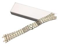CHCWR Black Watchband in argento in argento 21mm 26mm uomo Donne Bracciale a banda di orologio in acciaio inossidabile per fibbia pieghevole con cinturino in quercia reale