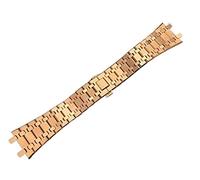 CHCWR Black Watchband in argento in argento 21mm 26mm uomo Donne Bracciale a banda di orologio in acciaio inossidabile per fibbia pieghevole con cinturino in quercia reale