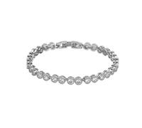 CHCWR Bracciale moissanita rotondo in oro 18K, braccialetto da collegamento femminile, regalo di moda per lei