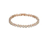 CHCWR Bracciale moissanita rotondo in oro 18K, braccialetto da collegamento femminile, regalo di moda per lei