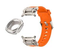 CHCWR Cantura di fluorobber di custodia in metallo per orologio galassy 7 cover di copertura di protezione in metallo ultra 47 mm Bracciale sportivo per Galaxy Ultra 47mm FKM
