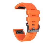 CHCWR Cingcio di orologi in silicone QuickFit per Fenix 7 7x 6 6x Pro 5x 5 3HR Enduro 935 945 D2 Banda di orologi intelligenti 26 mm Bracciale (colore: arancione, dimensione: 22 mm Fenix 6 6pro)
