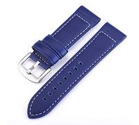 CHCWR Cingcio d'oro 18 mm 20mm 22mm 24mm in pelle di cuoio uomo donna Bracciale blu marrone con fibbia in acciaio inossidabile