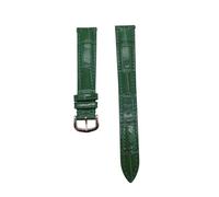 CHCWR Cinghia di orologio in pelle compatibile con braccialetto da 12-20 mm da uomo da 12-20 mm da uomo (fibbia d'argento verde, 21 mm)