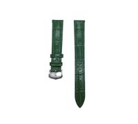 CHCWR Cinghia di orologio in pelle compatibile con braccialetto da 12-20 mm da uomo da 12-20 mm da uomo (fibbia d'argento verde, 21 mm)