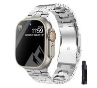 CHCWR Cinturino in titanio per banda ultra 49mm 45mm 41mm 38 42mm da 44 mm con cinghia metallica correaserie 8 7 6 SE 5 4 3 Braccialette di braccialetti