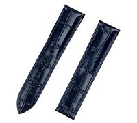 CHCWR Cinturino in vera pelle di bambù per orologio Omega Seamaster Speedmaster 300 DeVille con logo, 20mm-Black Buckle