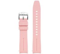 CHCWR Cinturino terminale curvo, per Omega XS Watch Joint MOONSWATCH 20 mm Men Women Rubber Silicone Release Quick Band per Seamaster 300 Watch Bands, 20mm