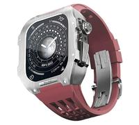 CHCWR Elastico della custodia per orologi di lusso in acciaio inossidabile , per banda serie 44mm 6 5 4 SE Serie , per banda 8 7 kit di modifica fai -da -te Series da 45 mm Sostituzione