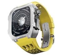 CHCWR Elastico della custodia per orologi di lusso in acciaio inossidabile , per banda serie 44mm 6 5 4 SE Serie , per banda 8 7 kit di modifica fai -da -te Series da 45 mm Sostituzione