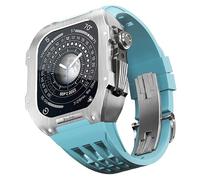 CHCWR Elastico della custodia per orologi di lusso in acciaio inossidabile , per banda serie 44mm 6 5 4 SE Serie , per banda 8 7 kit di modifica fai -da -te Series da 45 mm Sostituzione