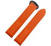 CHCWR Estremità curva 20 mm 22 mm cinghia di silicone in gomma per orologio omega a150 Seamaster 007 per cinghia di marca Mido (colore: nero nero, dimensione: 22mm)