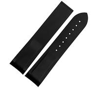 CHCWR Estremità curva 20 mm 22 mm cinghia di silicone in gomma per orologio omega a150 Seamaster 007 per cinghia di marca Mido (colore: nero nero, dimensione: 22mm)