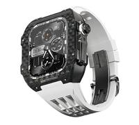 CHCWR Fantacca in fibra di carbonio in fibra di orologi in gomma , per SE/4/5/6/7/8/9 Serie 44/45mm Mod Mod Kit Accessori Sostituzione con strumento a banda