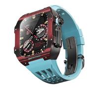 CHCWR Fantacca in fibra di carbonio in fibra di orologi in gomma , per SE/4/5/6/7/8/9 Serie 44/45mm Mod Mod Kit Accessori Sostituzione con strumento a banda