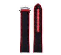 CHCWR Fascia da guardia in nylon cinghia di orologio in gomma per omega Seamaster 300 Speedmaster 8900 Pianeta Ocean Tools 20mm 22 mm di orologeria (colore: Black Orange-No BK, dimensione: 22 mm)