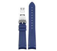 CHCWR Fascia d'oro di gomma per tudor black bay gmt orologio orologio fine curva pieghevole fibbia nera blu rosso 22mm band