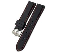 CHCWR Fascia d'oro in gomma 19mm 21mm 20mm 22mm 23,0 mm 24mm per cinghia di orologio silicone morbido/giallo nero/20 mm