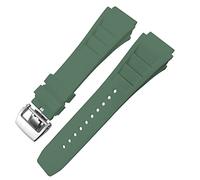 CHCWR Fascia d'oro in gomma 20x25mm Fit per Richard Spring Bar Silicone Mille Sport Watch Worsband a morbido (colore: fibbia blu piega, dimensione: 20x25mm)