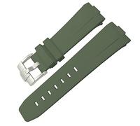 CHCWR Fascia d'oro in gomma per tudor Heritage Black Bay Bronzo Braccialetti sportivi impermeabili per pelagos 22mm da 24 mm cinghia di orologio (colore: blu verde, dimensione: fibbia nera 23 mm)