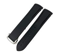 CHCWR Fascia d'oro silicone in gomma 19mm 20mm 21mm 22 mm per setiko skx waterproof sport cinghia (colore: preto, dimensione: 22mm)