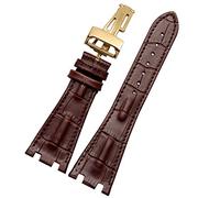 CHCWR Filla pieghevole in pelle di coccodrillo 28mm di guardia per AP 15703 26470SO Royal Oak Offshore Men Crocodile Sports Watch Strap