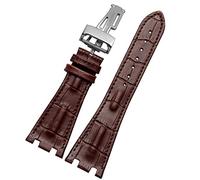 CHCWR Filla pieghevole in pelle di coccodrillo 28mm di guardia per AP 15703 26470SO ROYAL OAK OFSHORE UOMINI CROCODILE SPEGNO SPORT SPEGGIA