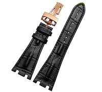CHCWR Filla pieghevole in pelle di coccodrillo 28mm di guardia per AP 15703 26470SO ROYAL OAK OFSHORE UOMINI CROCODILE SPEGNO SPORT SPEGGIA
