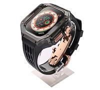 CHCWR Fluororber Watch Band e kit di modifica della custodia trasparente di lusso ， per una serie Ultra 8 da 49 mm ， Kit MOD BAND SPORT BAND SILICONE