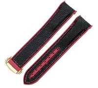CHCWR Guarda Bracciale per Omega 300 Seamaster 600 Pianeta Oceano pieghevole piegatura con fibbia in silicone Nylon Accessori Watch Band (colore: arancione nero, dimensione: 22mm)