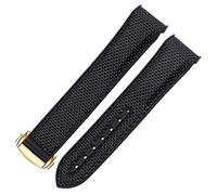 CHCWR Guarda Bracciale per Omega 300 Seamaster 600 Pianeta Oceano pieghevole piegatura con fibbia in silicone Nylon Accessori Watch Band (colore: arancione nero, dimensione: 22mm)