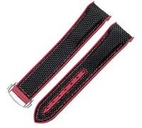 CHCWR Guarda Bracciale per Omega 300 Seamaster 600 Pianeta Oceano pieghevole piegatura con fibbia in silicone Nylon Accessori Watch Band (colore: arancione nero, dimensione: 22mm)