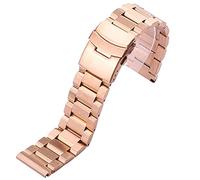 CHCWR Guarda il braccialetto in acciaio inossidabile spazzolato inossidabile da 18 mm, 20 mm, 22 mm, 24 mm Ladiestra a doppia push elaborazione