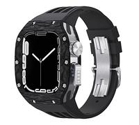 CHCWR Guarda il kit di modifica della banda ， per 44 mm 45 mm ， custodia per orologi in fibra di carbonio ， per serie 8 7 6 5 4 se sport sports in gomma kit