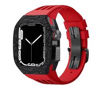 CHCWR Guarda il kit di modifica della banda , per 44 mm 45 mm , custodia per orologi in fibra di carbonio , per serie 8 7 6 5 4 se sport sports in gomma kit