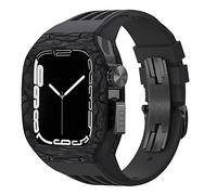 CHCWR Guarda il kit di modifica della banda , per 44 mm 45 mm , custodia per orologi in fibra di carbonio , per serie 8 7 6 5 4 se sport sports in gomma kit