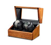 CHCWR Guarda la Scatola del Display Orologio per Orologio per 4 manchestra per Guscio di Legno Esterno e Motore Estremamente Silenzioso, con Cuscino di Orologio Flessibile Morbido (Beige 4+0)