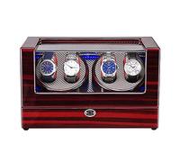 CHCWR Guarda la Scatola Winder Winder per 4 Orologi Automatici Incorporato in Legno LED Lego SHELLO Piano Adattatore AC Esterno e Watch Winder Innovate