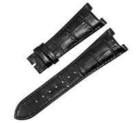 CHCWR Guida fascia di orologi in pelle per 5711 5712G Nautilus Watchs uomini e donne Notch Special 25mm*12mm Cinturino da orologio (colore: Black-Silver, dimensione: Black-Gold)