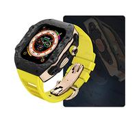 CHCWR Kit di modifica Custodia in fibra di carbonio , per Ultra 9 8 7 6 5 4 SE Metal Bezel Mod Kit , per set di fasce in gomma da 49 mm 45 mm 44 mm