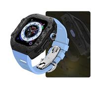 CHCWR Kit di modifica Custodia in fibra di carbonio , per Ultra 9 8 7 6 5 4 SE Metal Bezel Mod Kit , per set di fasce in gomma da 49 mm 45 mm 44 mm