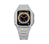 CHCWR Kit di modifica della cornice diamanta in acciaio inossidabile , per banda 9 8 7 45mm Series 6 5 4 SE 44mm Upgrana di orologio Sostituisci Strap Strap