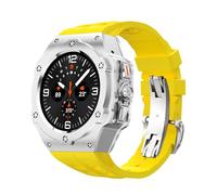 CHCWR Kit di modifica in lega per Galaxy Watch 7 Ultra 47mm Metal Case per Galaxy Watch 7 Ultra Fluororber Cinghia Mod Kit Mod Kitbande